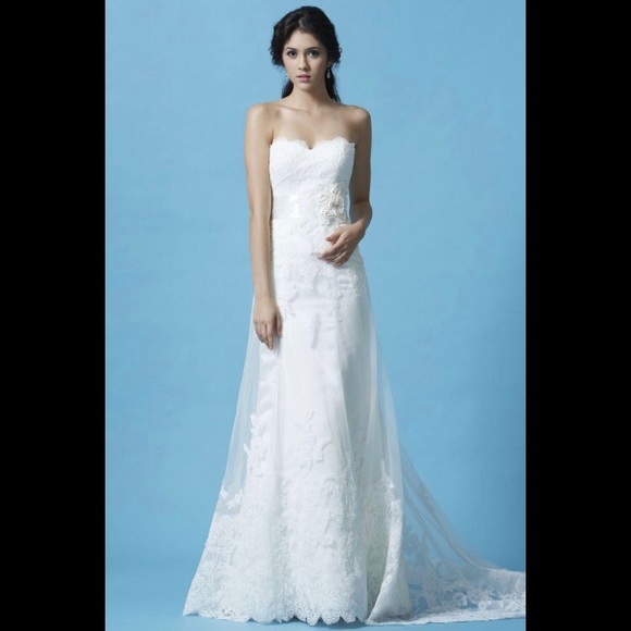 Eden Bridals Dresses & Skirts - Eden Bridals Lace Strapless Wedding Dress